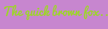 Image with Font Color 9DD52A and Background Color C786CF